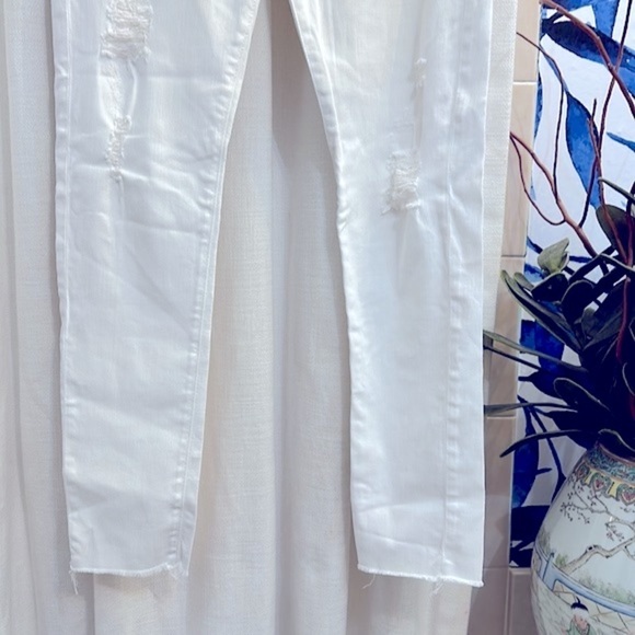 Women’s White Adriano Goldschmied Distressed Farrah Skinny Ankle Jeans Size 28 - Picture 3 of 10